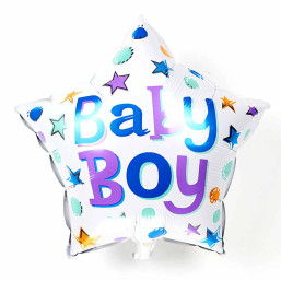 Foil Balloon - Star - Baby Boy